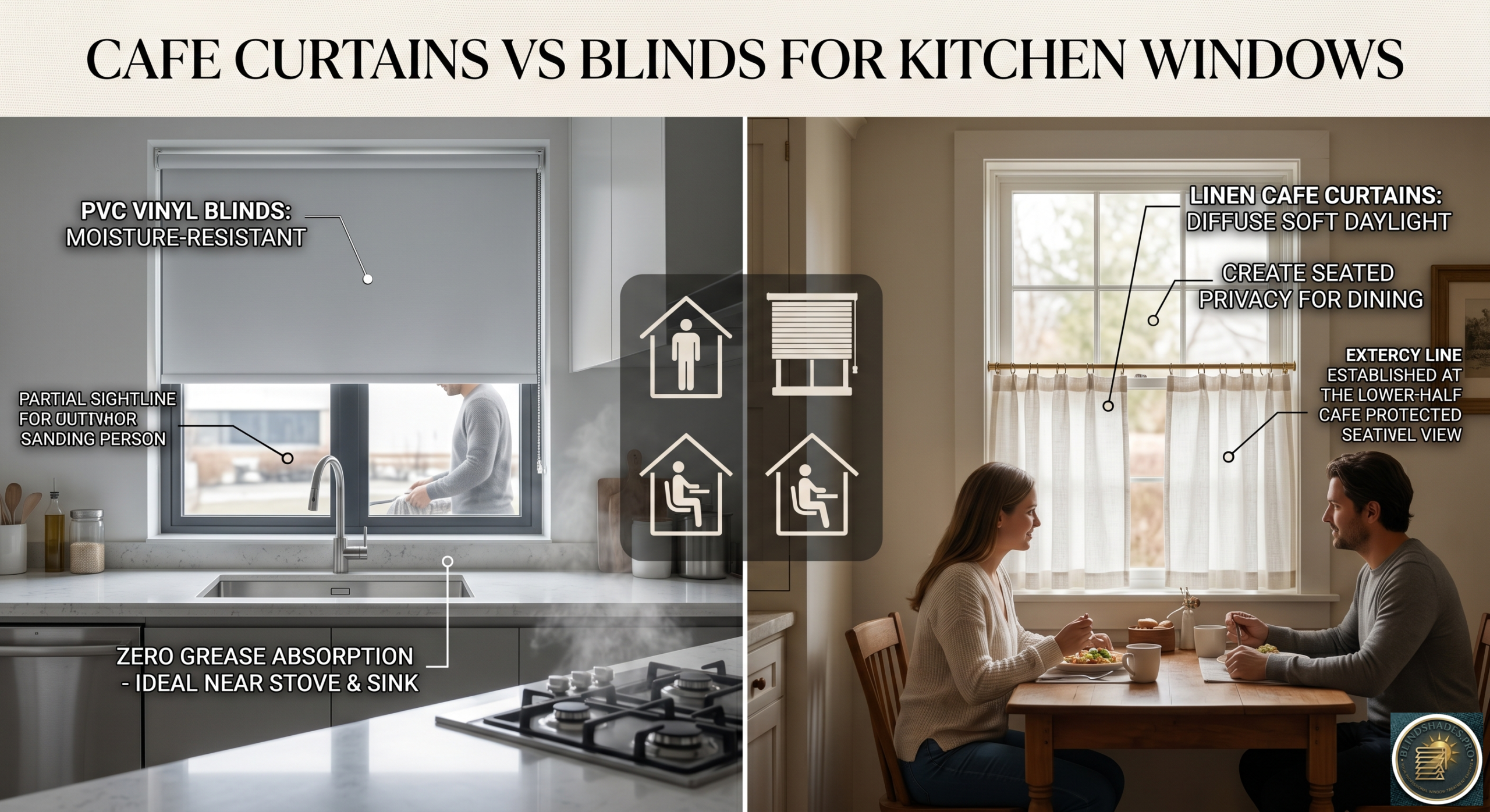 Are Cafe Curtains Better Than Blinds for a Kitchen Window