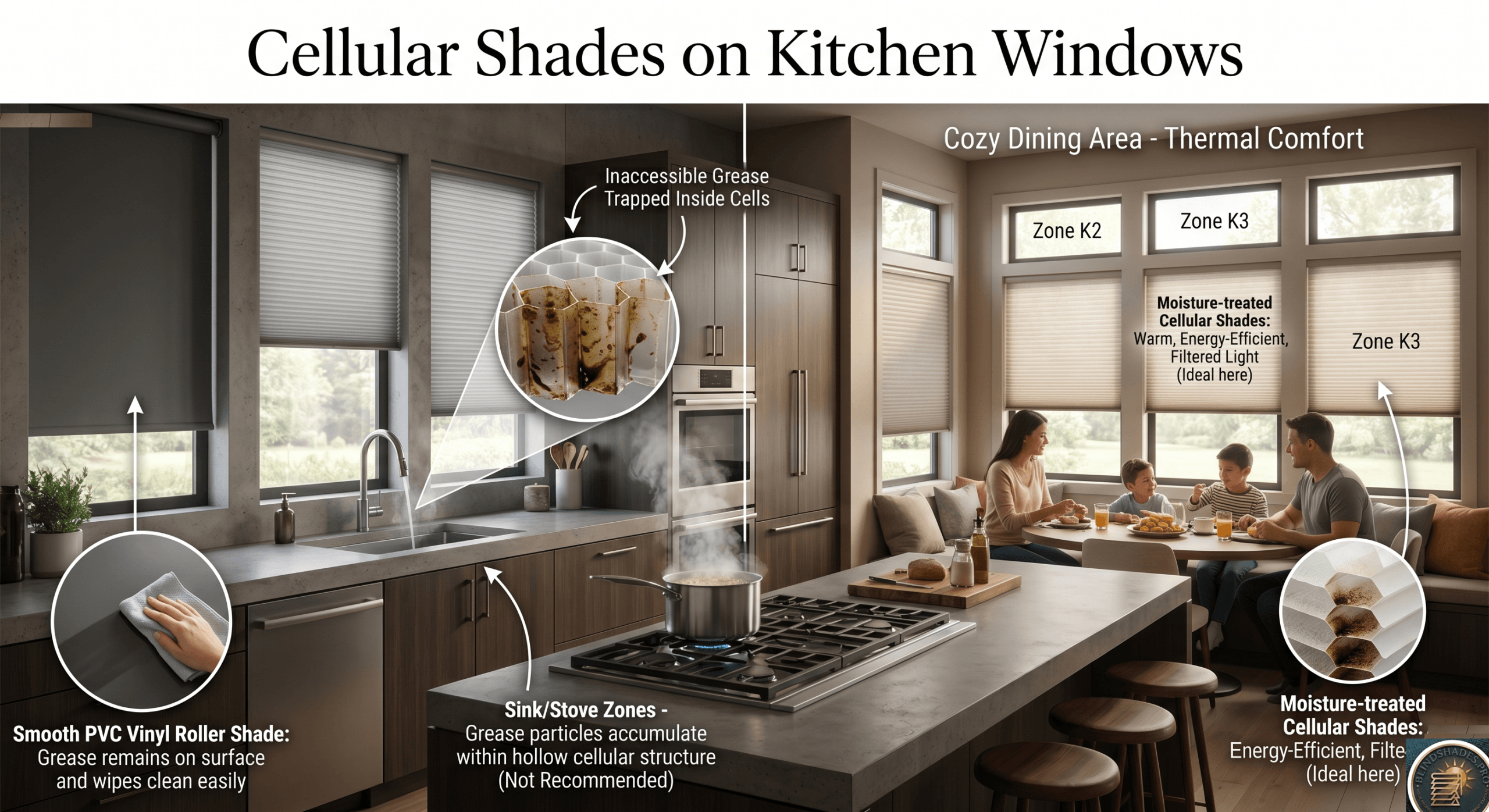 Are Cellular Shades Good for Kitchen Windows