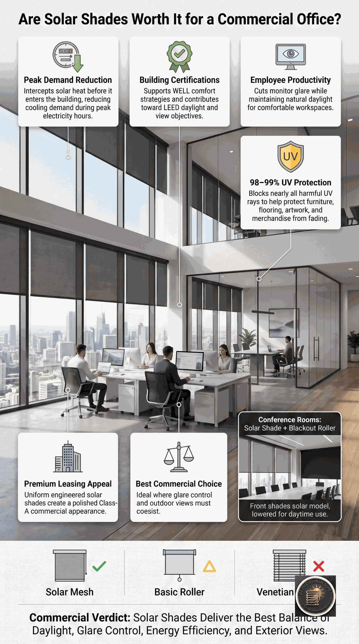 Are Solar Shades Worth It for a Commercial Office? The Spec