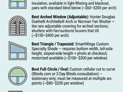 Best Arched & Specialty Windows Blinds & Shades