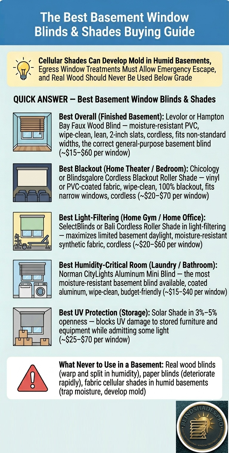 Best Basement Window Blinds & Shades