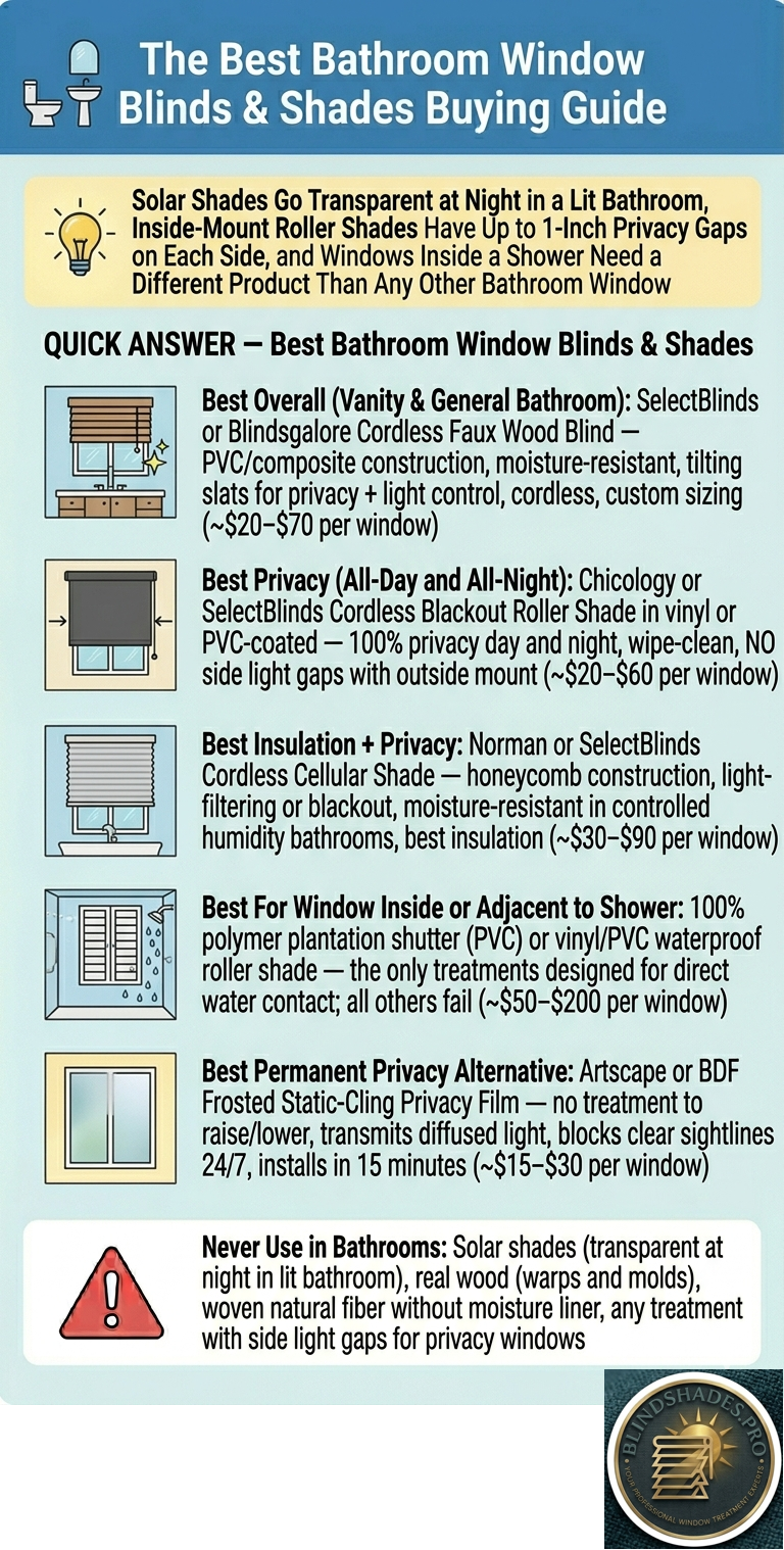 Best Bathroom Window Blinds & Shades