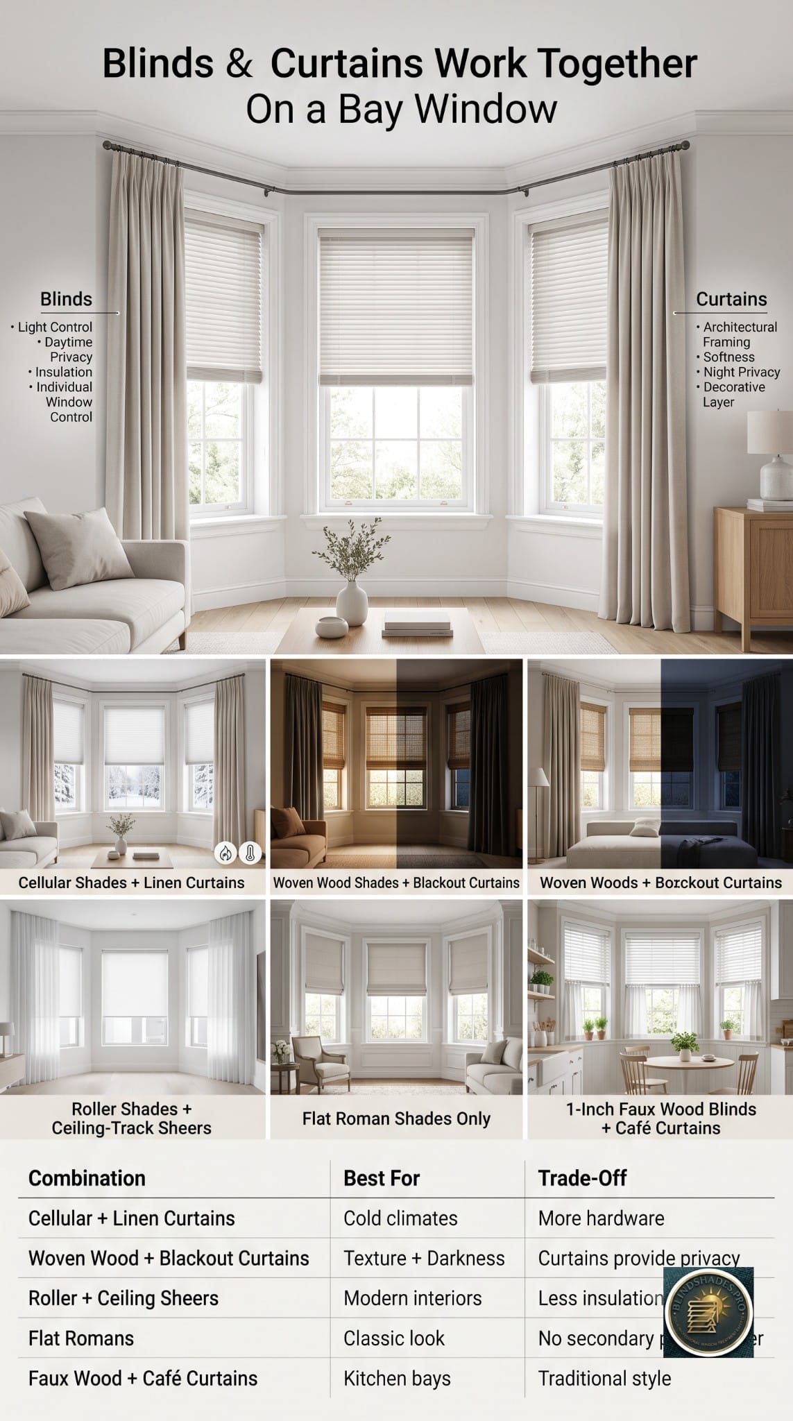 Best Bay Window Blinds & Shades 2026: Corners, Bays + Bows