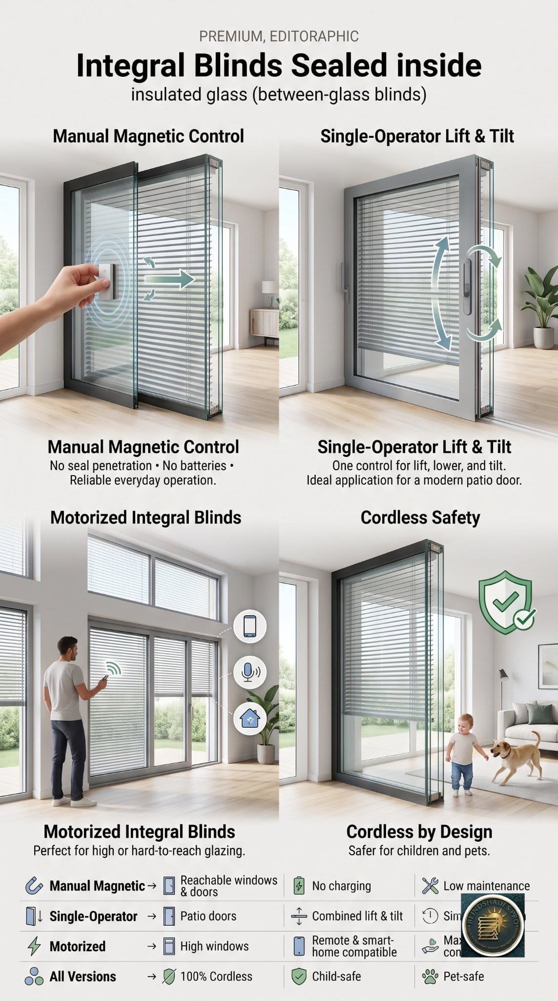 Best Integral & Between-Glass Blinds (2026): Windows With Blinds Built In