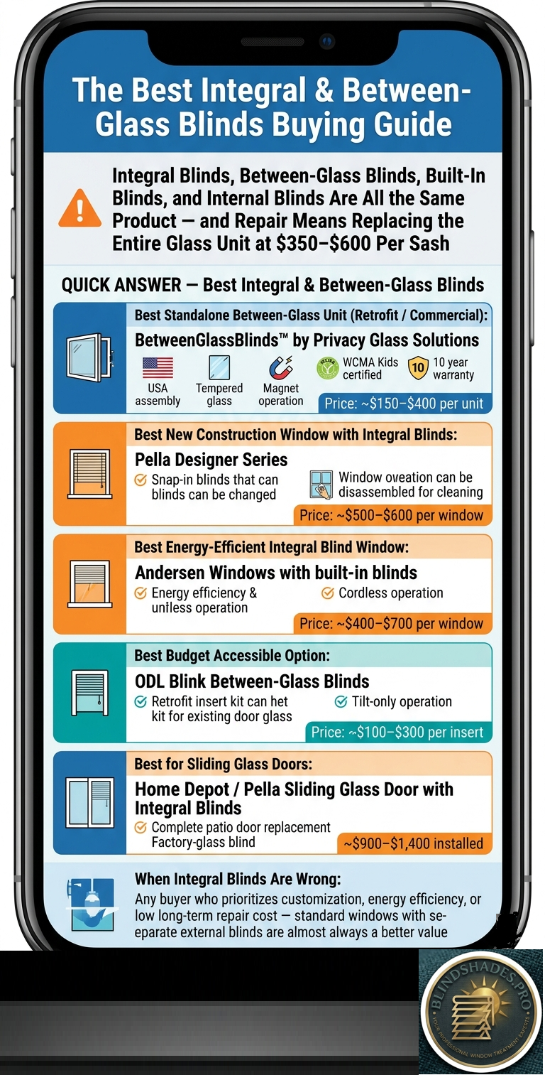 Best Integral & Between-Glass Blinds