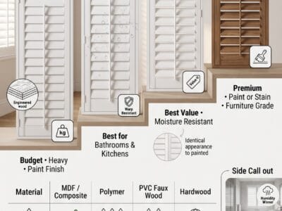 Best Interior Window Shutters (2026): Material, Louver & Mount