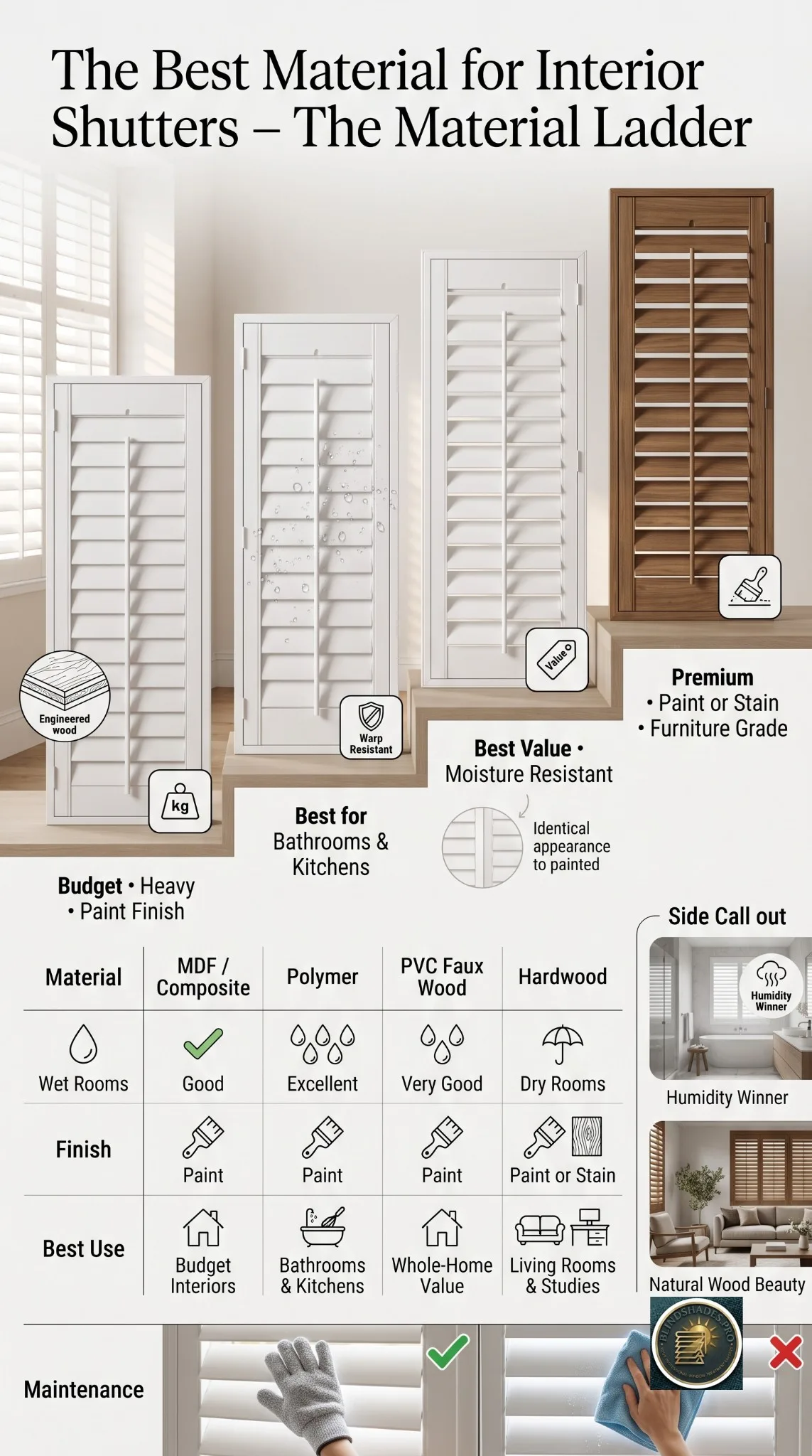 Best Interior Window Shutters (2026): Material, Louver & Mount