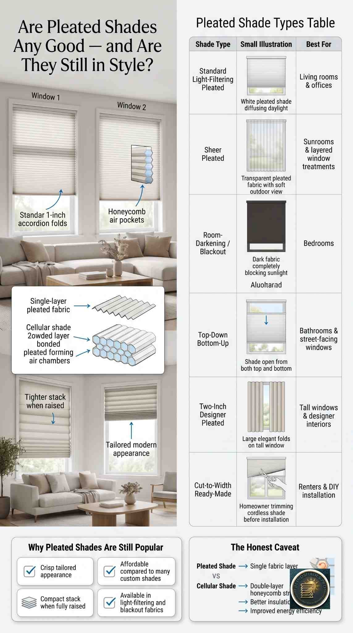 Best Pleated Shades 2026: Cordless, Custom + vs Cellular