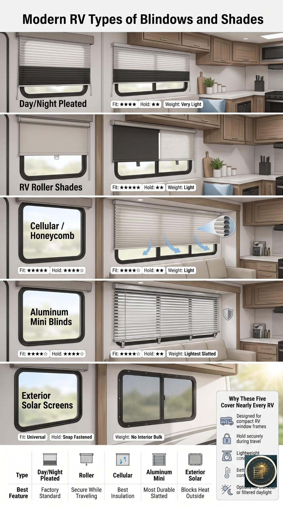 est RV Blinds & Shades (2026): Pass the Road Test First