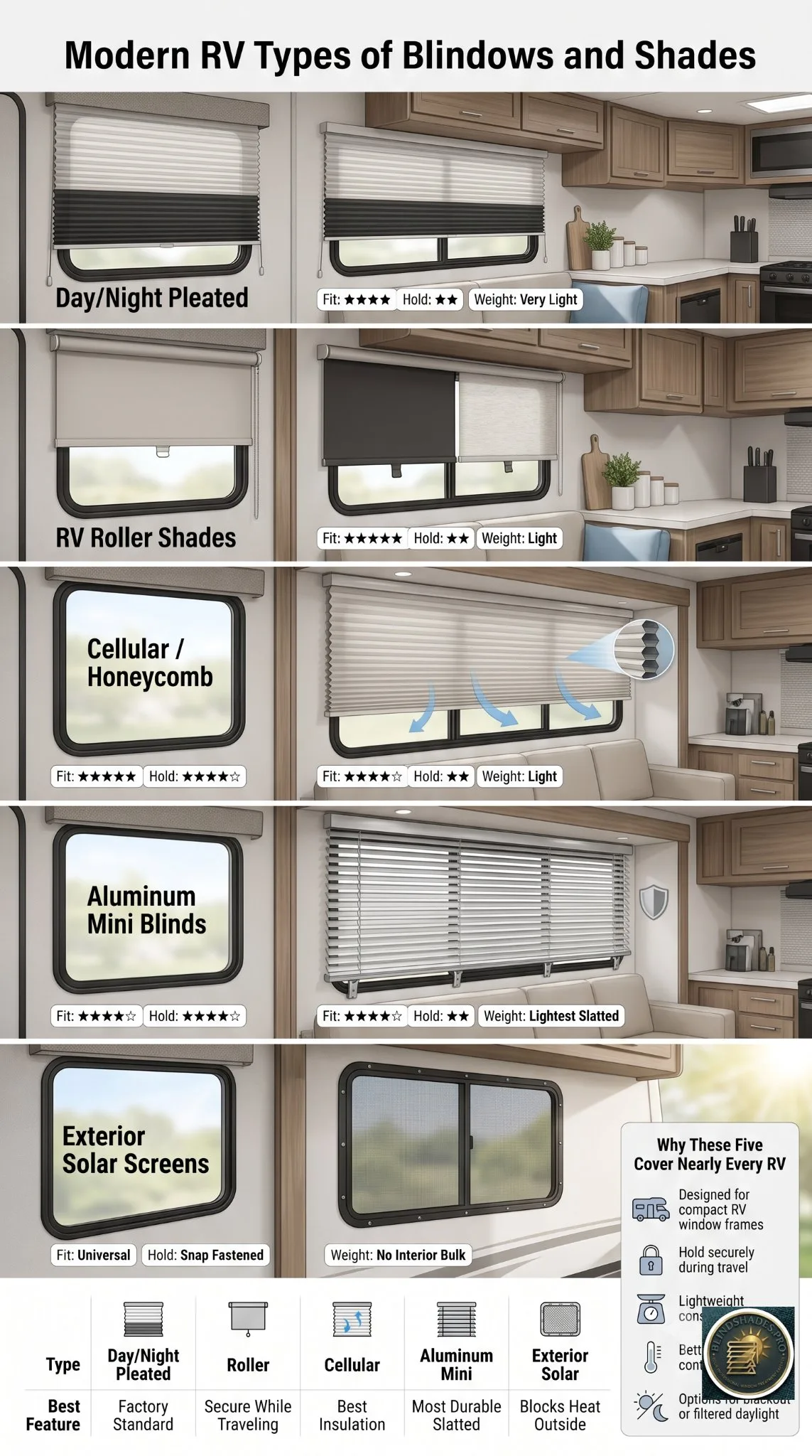 est RV Blinds & Shades (2026): Pass the Road Test First