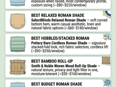 Best Roman Curtains & Roll-Up Curtains