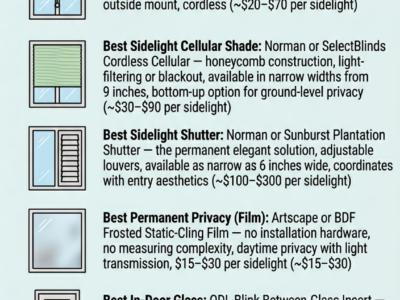Best Sidelights & Front Door Blinds & Shades