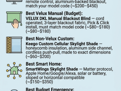 Best Skylight Blinds & Shades