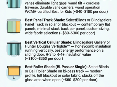 Best Sliding Glass Door Blinds & Shades