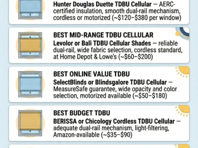 Best Top Down Bottom Up Blinds & Shades