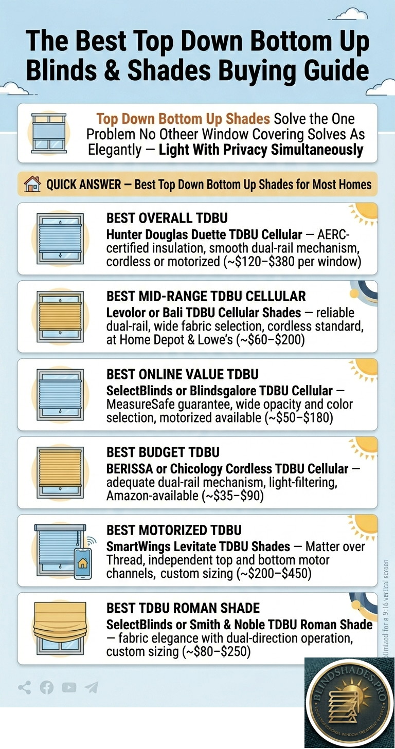 Best Top Down Bottom Up Blinds & Shades