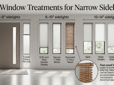 Best Window Treatments for Narrow Sidelights