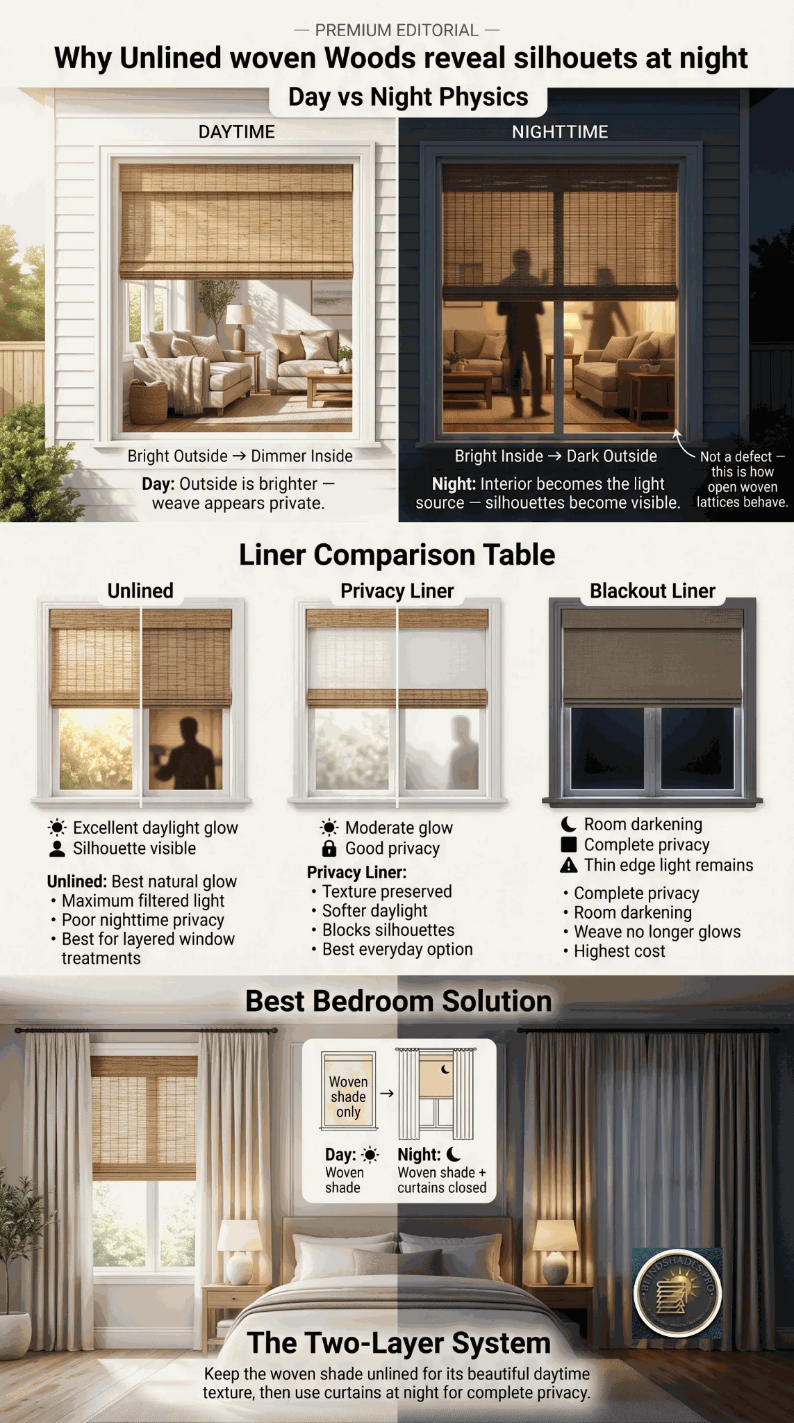 Best Woven Wood Shades 2026: Bamboo, Reed + Liner Guide