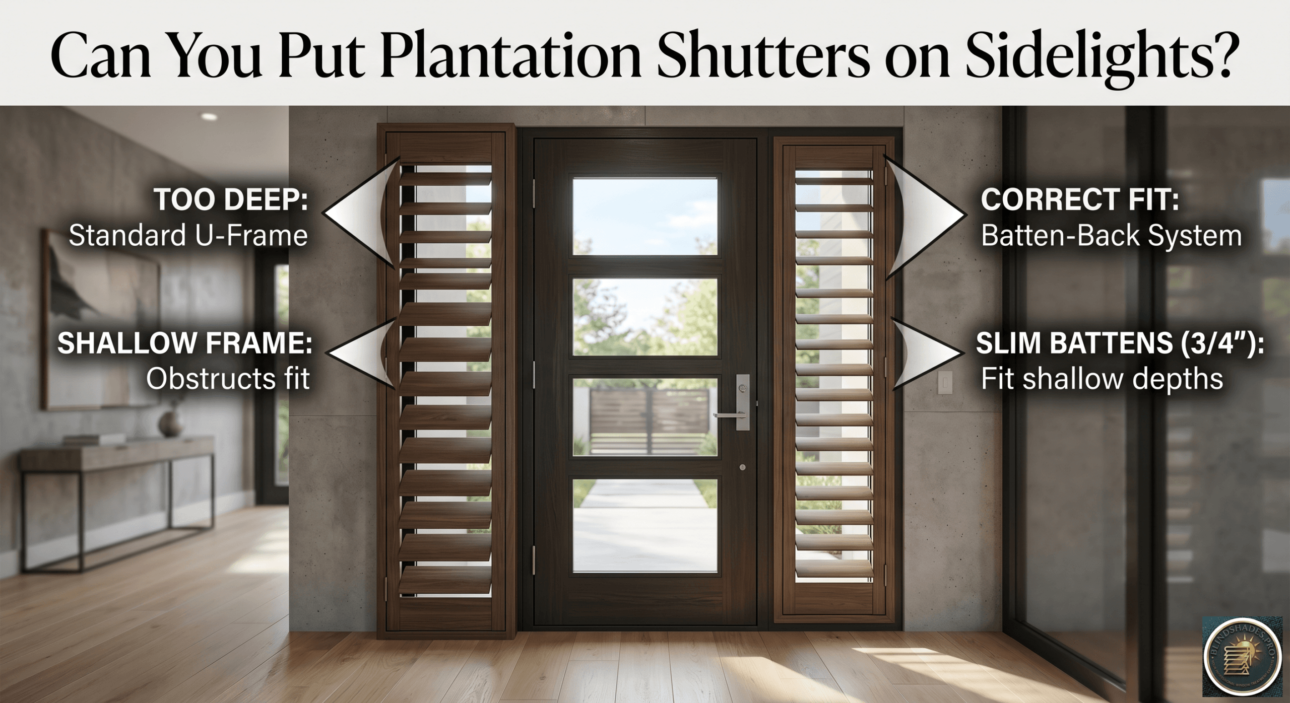 Can You Put Plantation Shutters on Sidelights