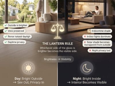 Can You See Through Solar Shades at Night? The Privacy Truth