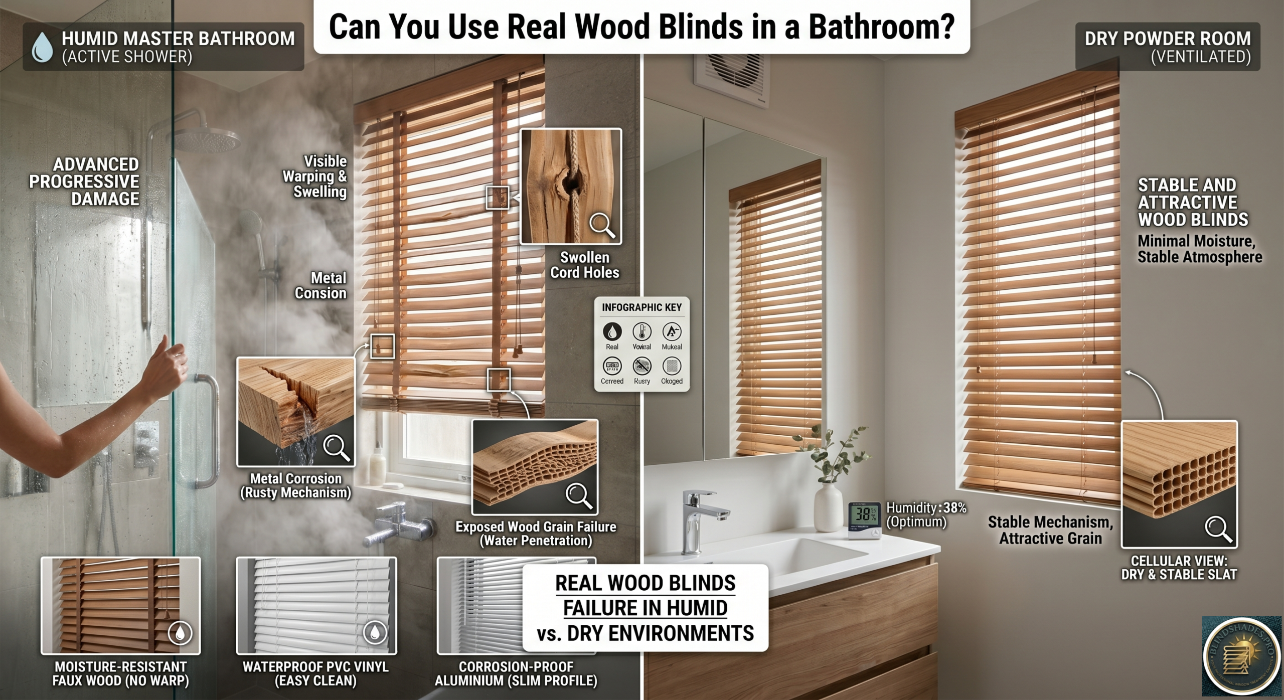 Can You Use Real Wood Blinds in a Bathroom