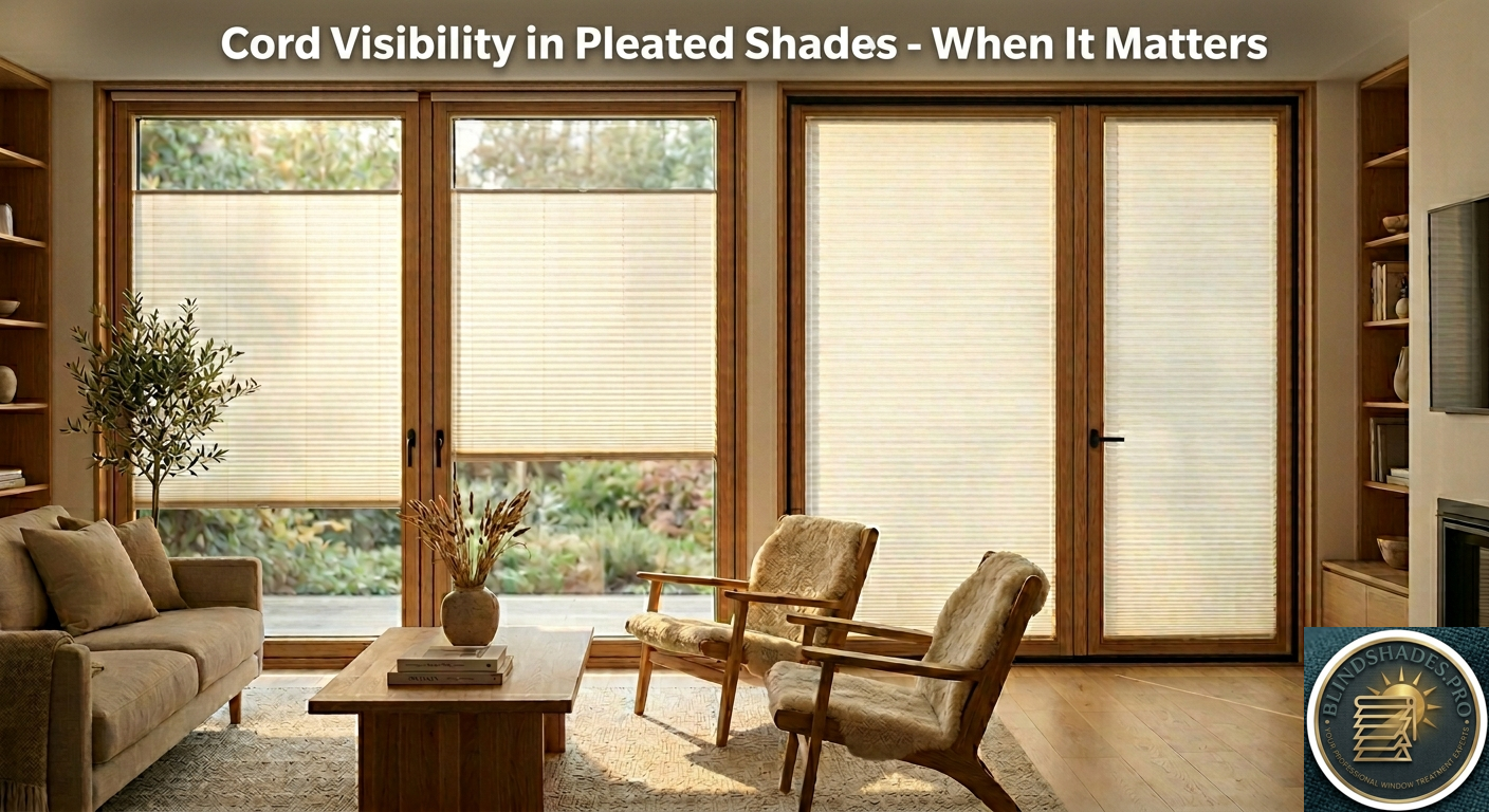 Cord Visibility in Pleated Shades
