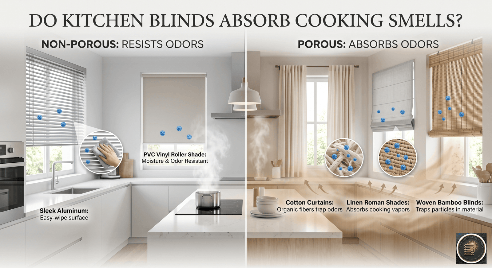 Do Kitchen Window Blinds Absorb Cooking Smells