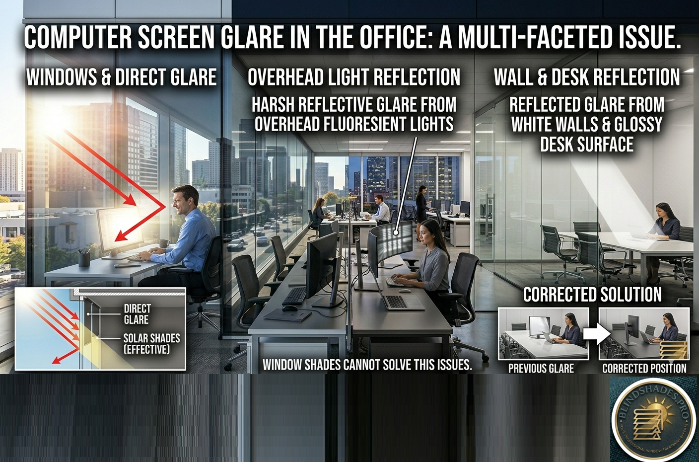 How Do I Reduce Computer Screen Glare From Office Windows