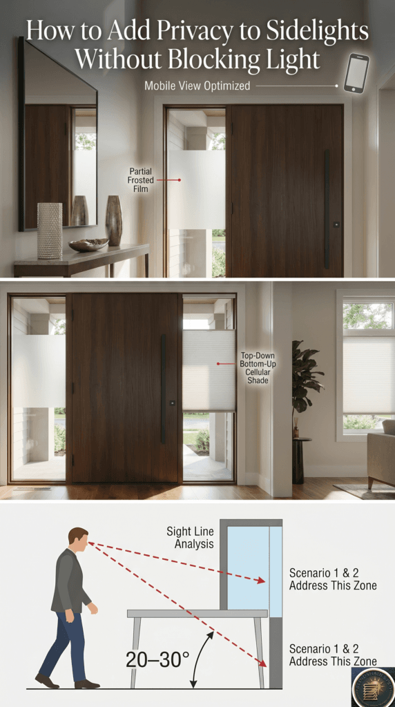 How Do You Add Privacy to Sidelights Without Blocking Light