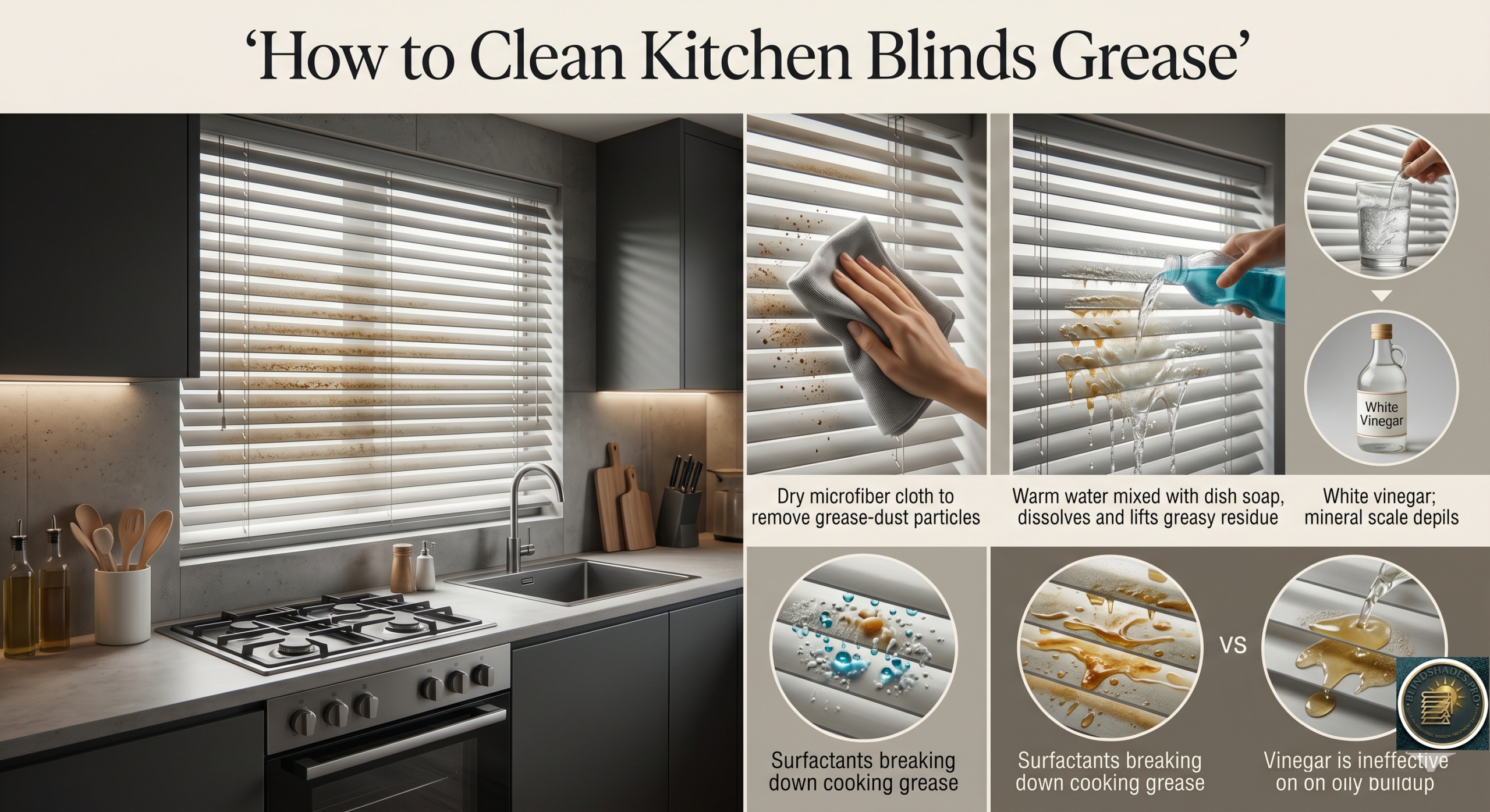How Do You Clean Greasy Kitchen Blinds