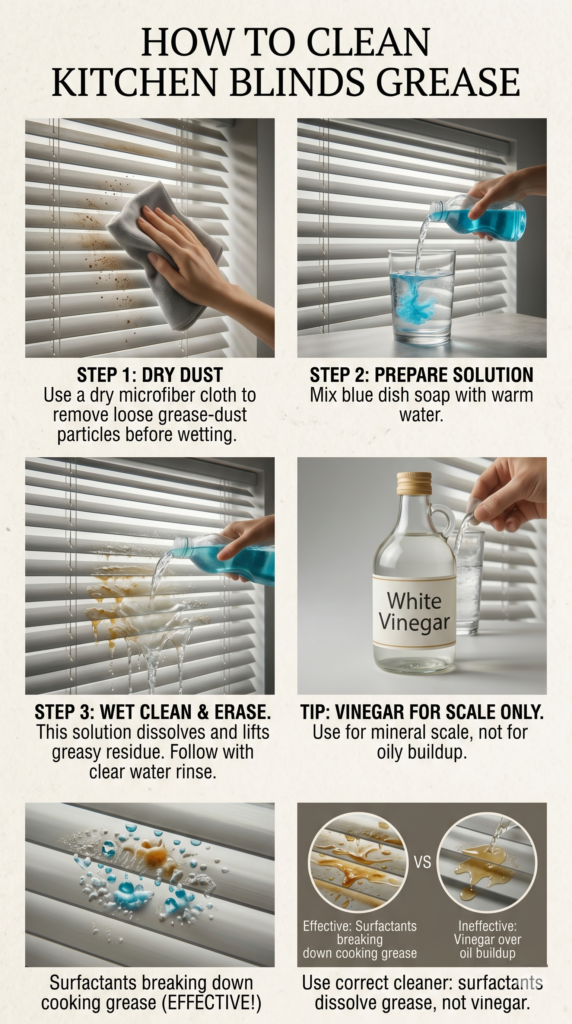 How Do You Clean Greasy Kitchen Blinds
