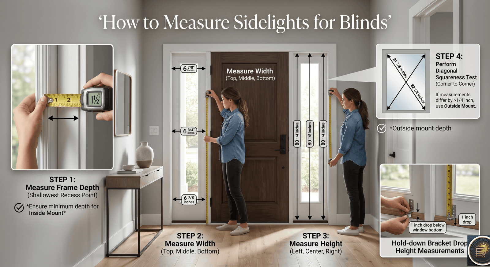 How Do You Measure Sidelights for Blinds