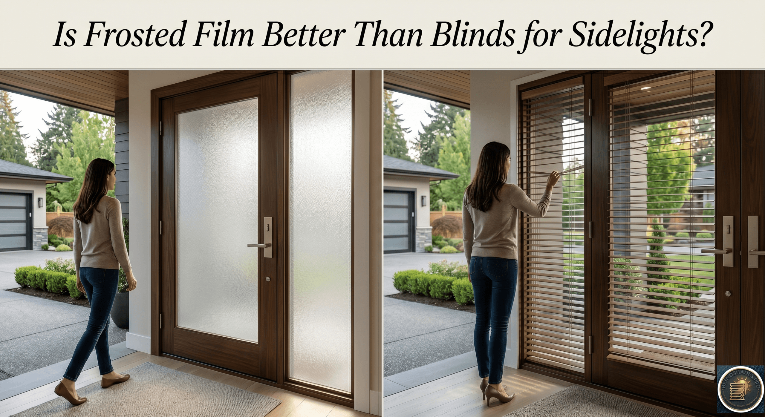 Is Frosted Film Better Than Blinds for Sidelights
