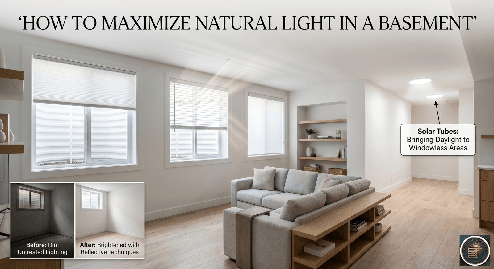 Maximize Natural Light in a Basement With Blinds