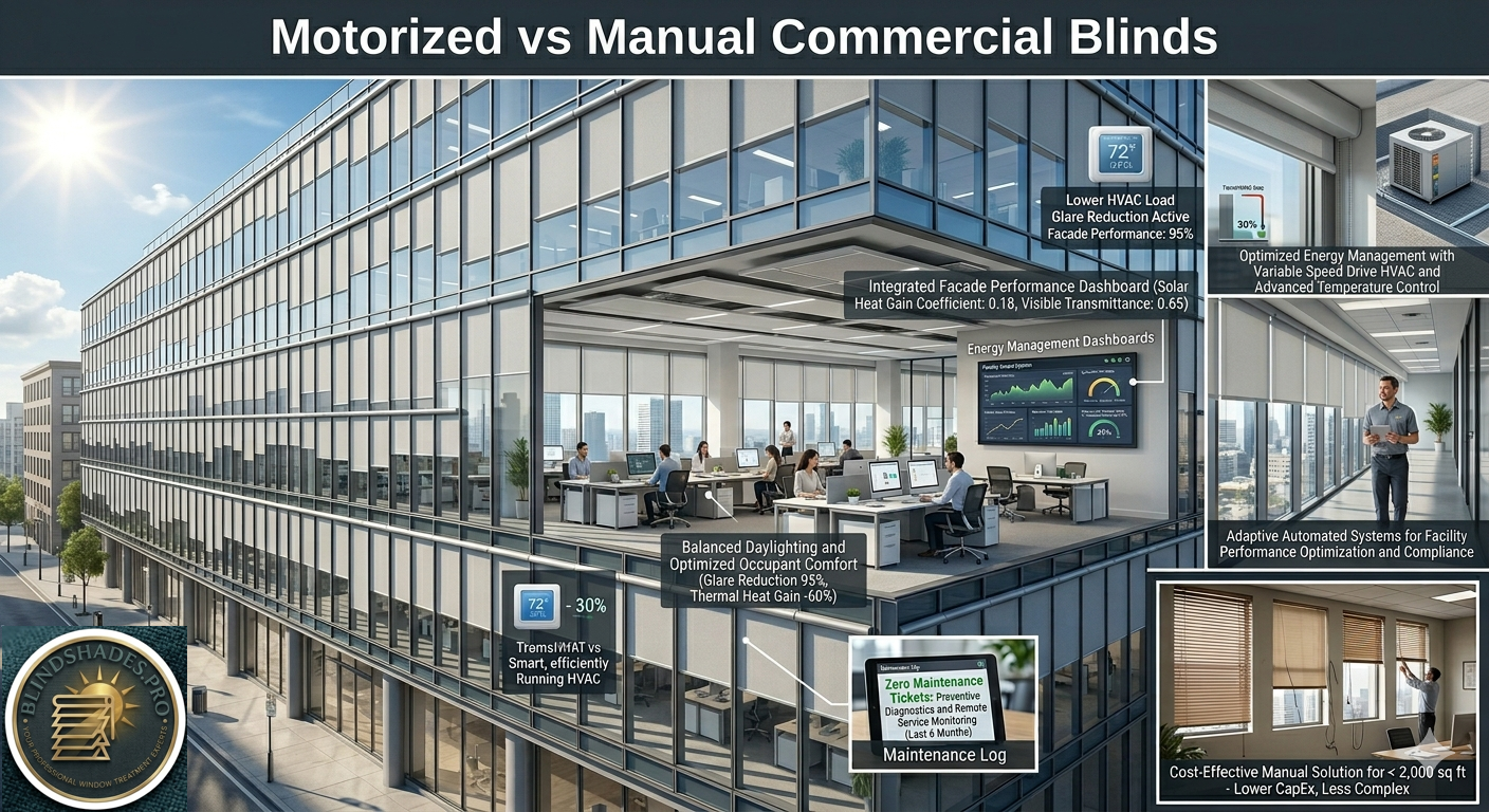 Motorized vs Manual Commercial Blinds