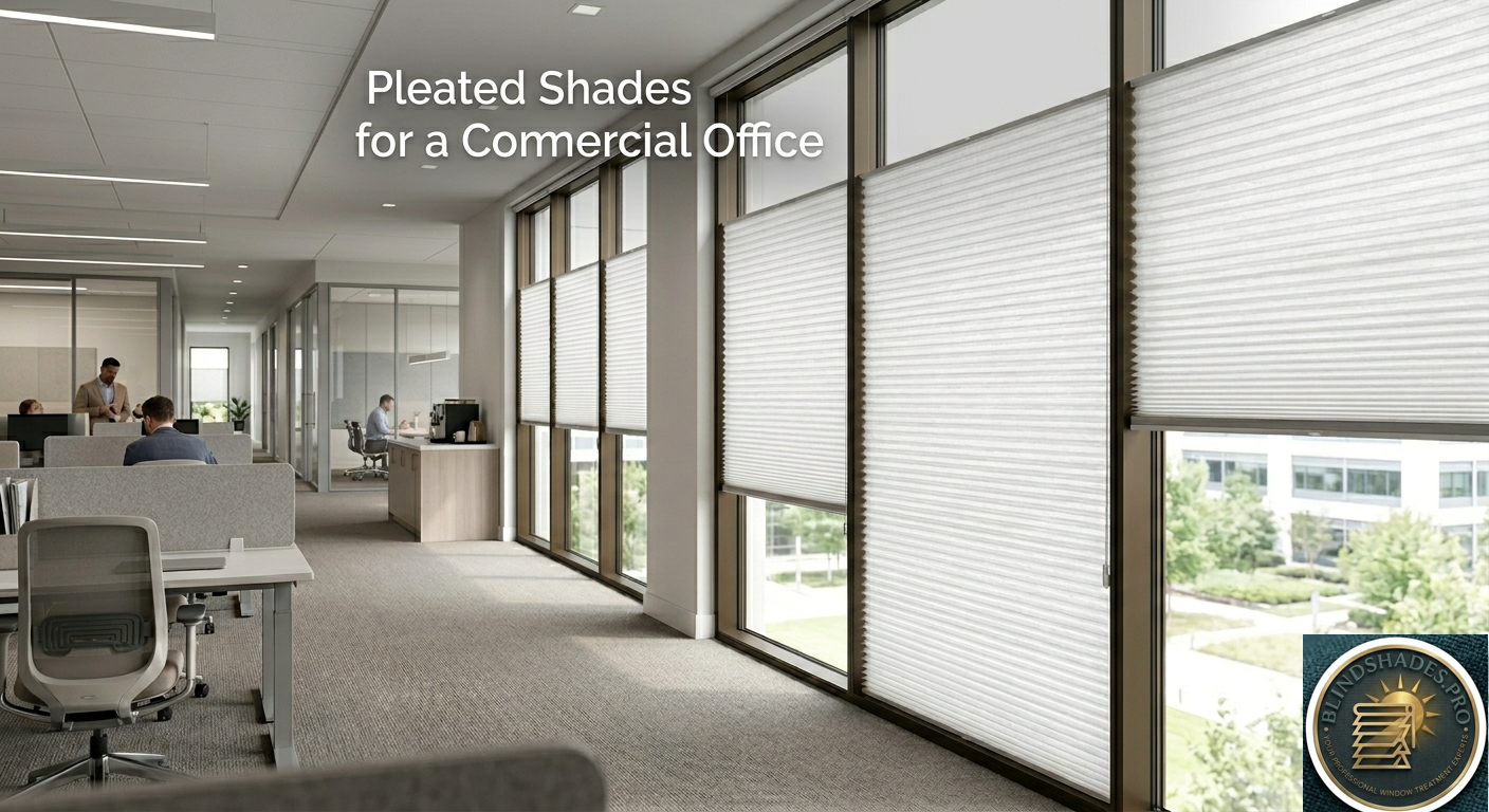 Pleated Shades for a Commercial Office