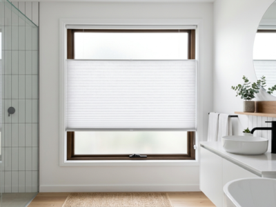 TDBU Pleated Shades for Bathroom Windows