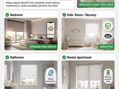 The Best Motorized & Smart Blinds: Route, Power, and Protocol Before Brand