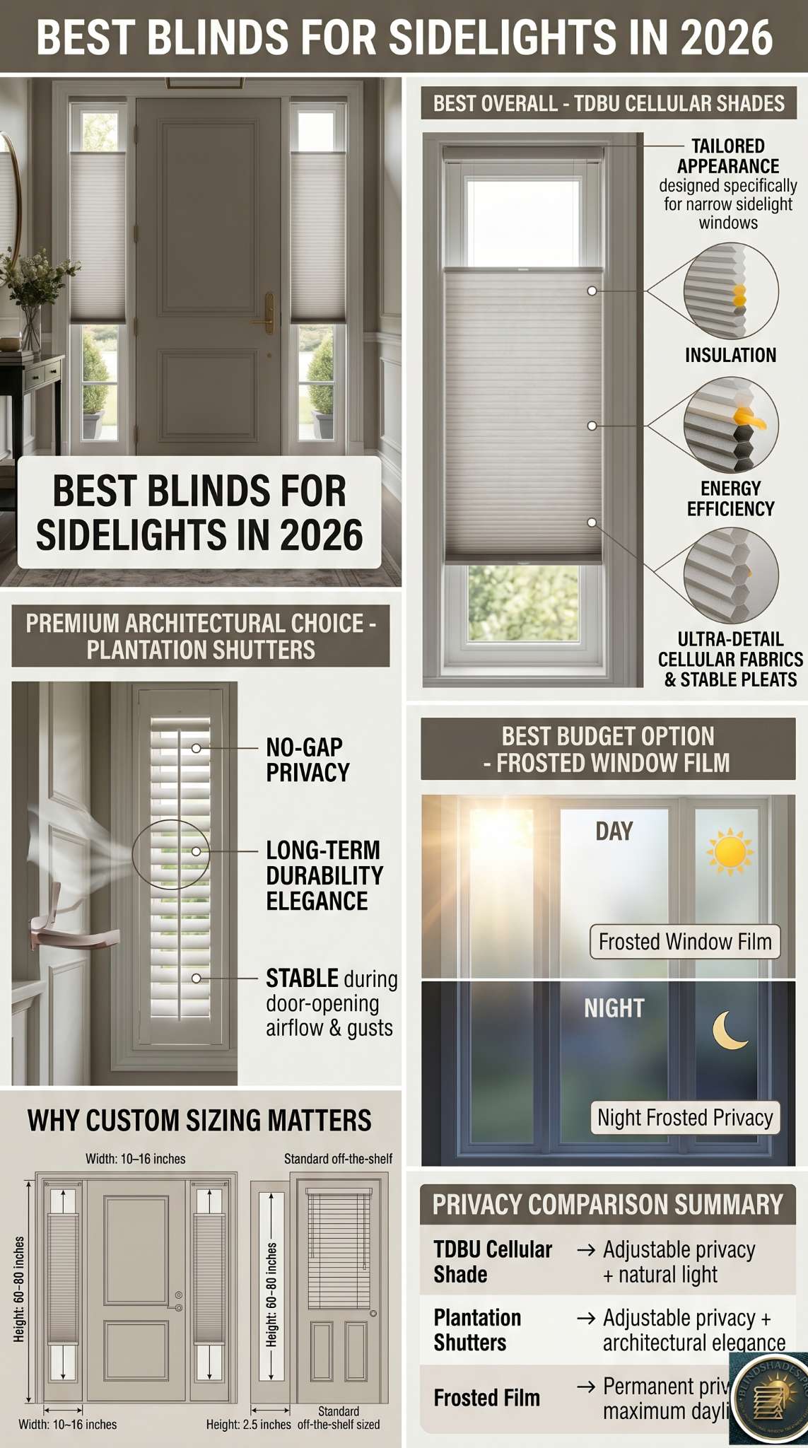The Best Sidelights & Front Door Blinds & Shades Buying Guide