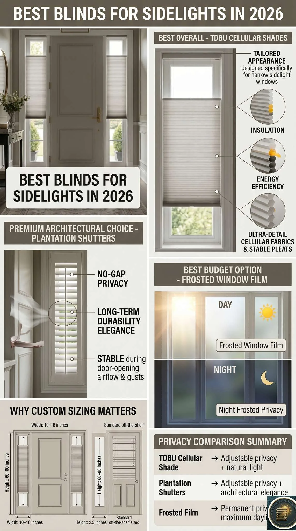 The Best Sidelights & Front Door Blinds & Shades Buying Guide