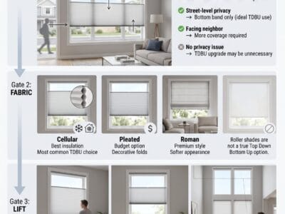 The Best Top Down Bottom Up Blinds & Shades: Band, Fabric, and Lift Before Brand