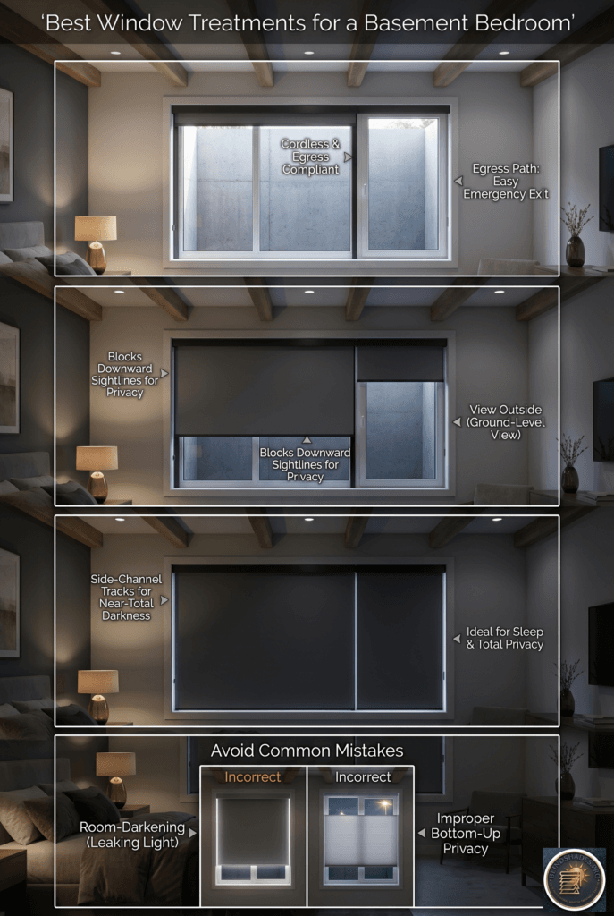 Best Window Treatments for a Basement Bedroom