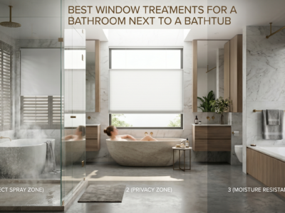 What Are the Best Window Treatments for a Bathroom Next to a Bathtub