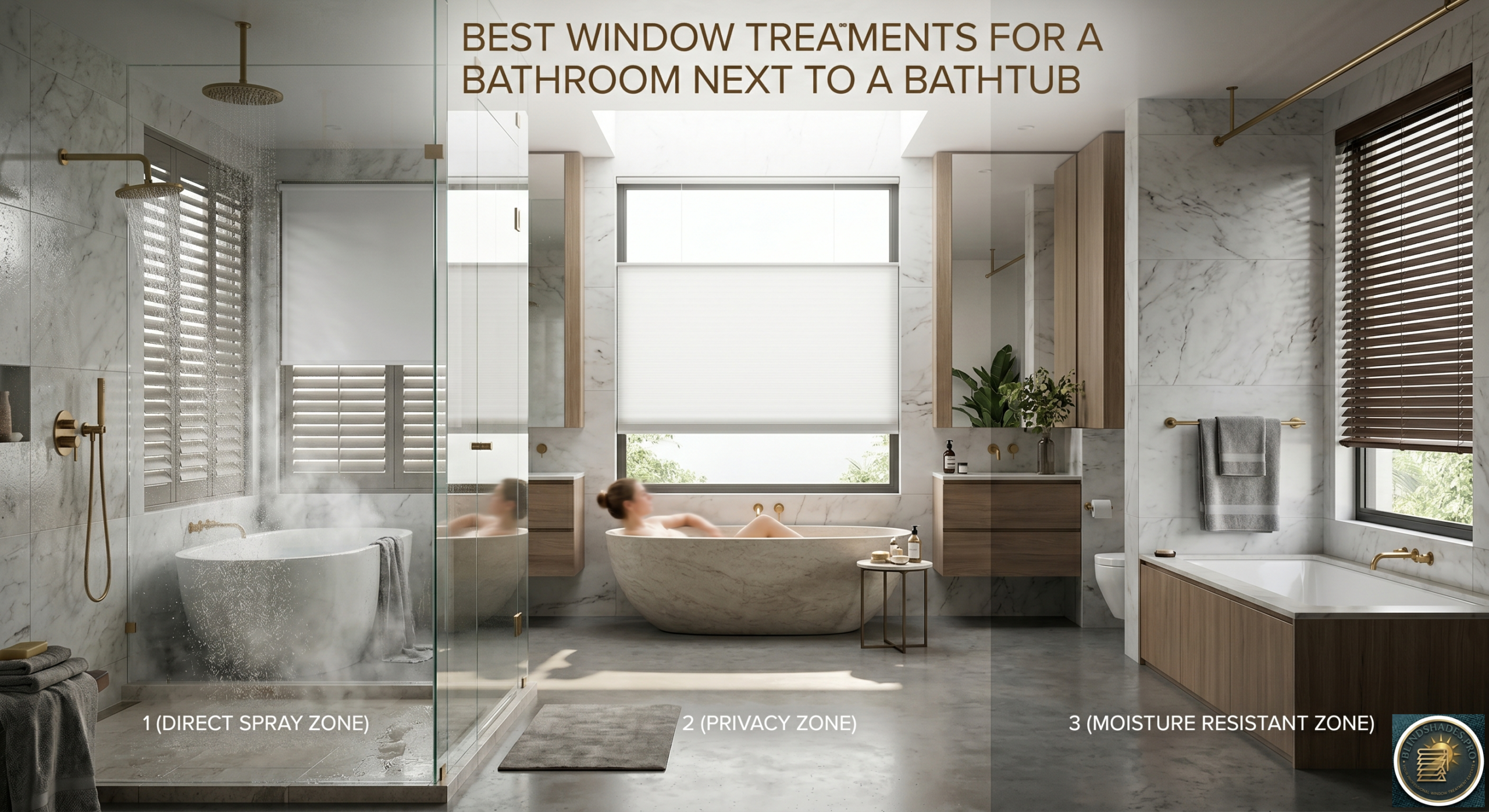 What Are the Best Window Treatments for a Bathroom Next to a Bathtub