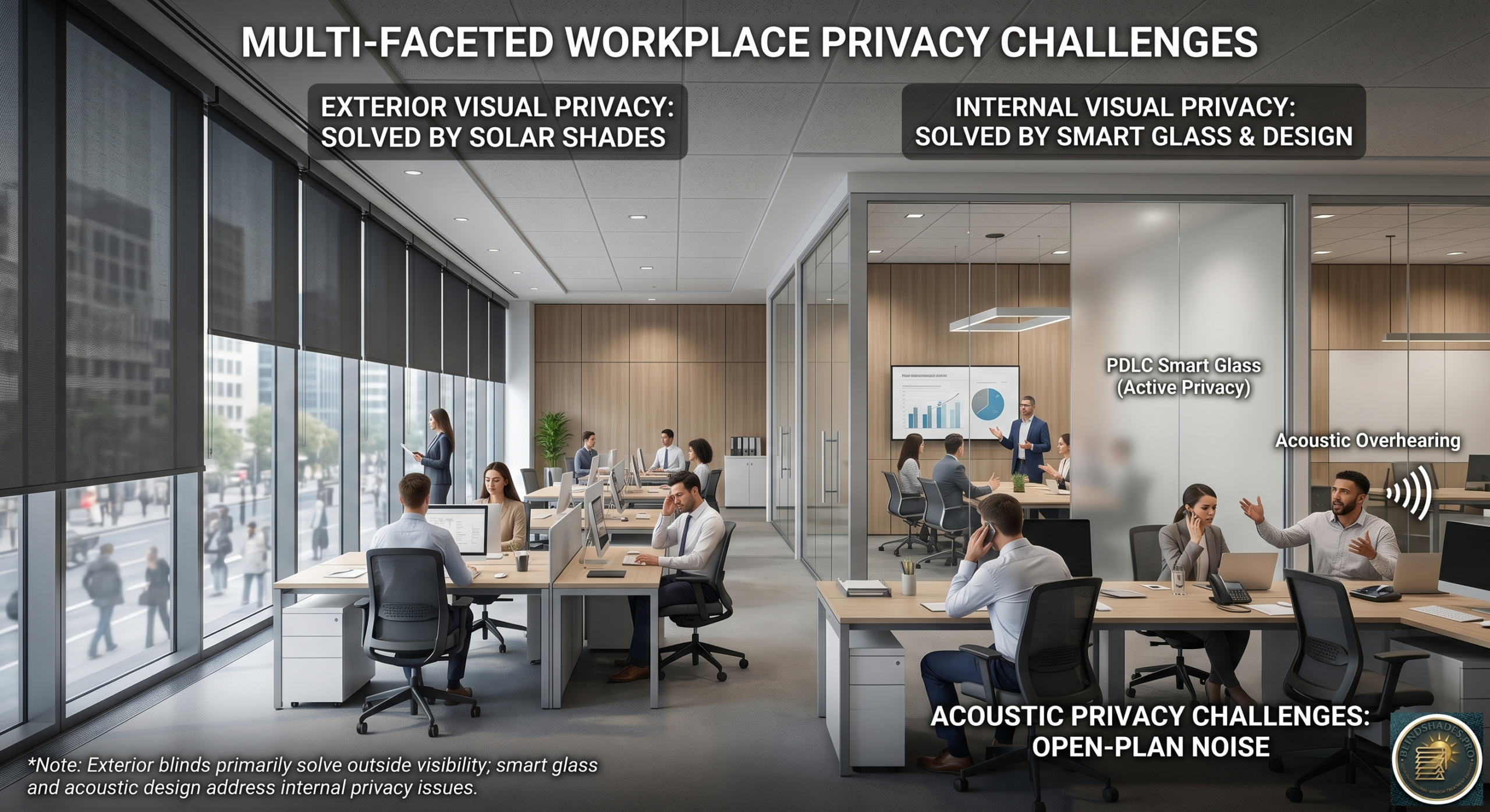 What type of blinds are best for office privacy