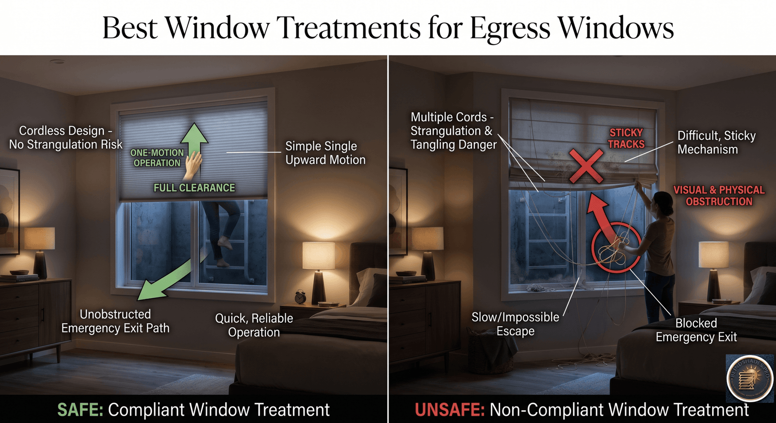 Window Treatments Work With Egress Windows