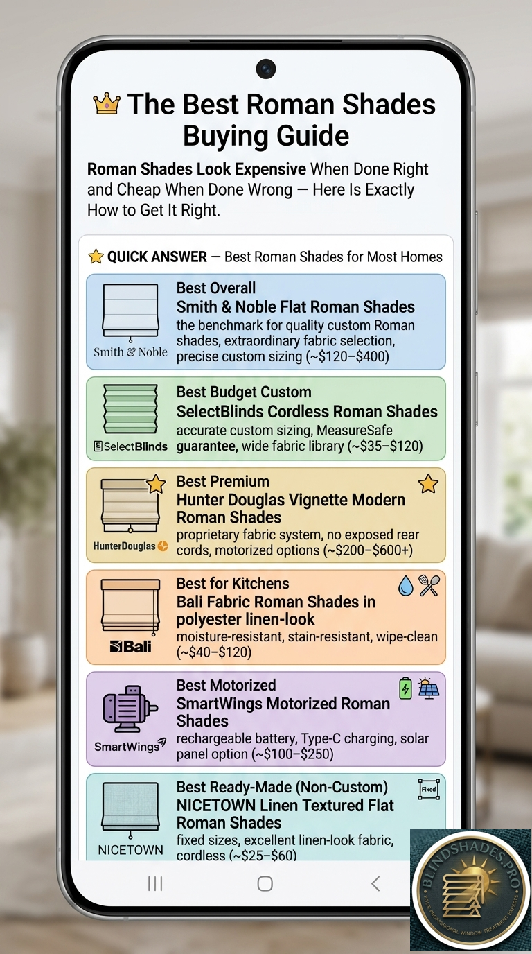 Best Roman Shades