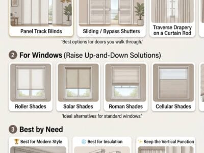 Alternatives to Vertical Blinds for Doors and Wide Windows