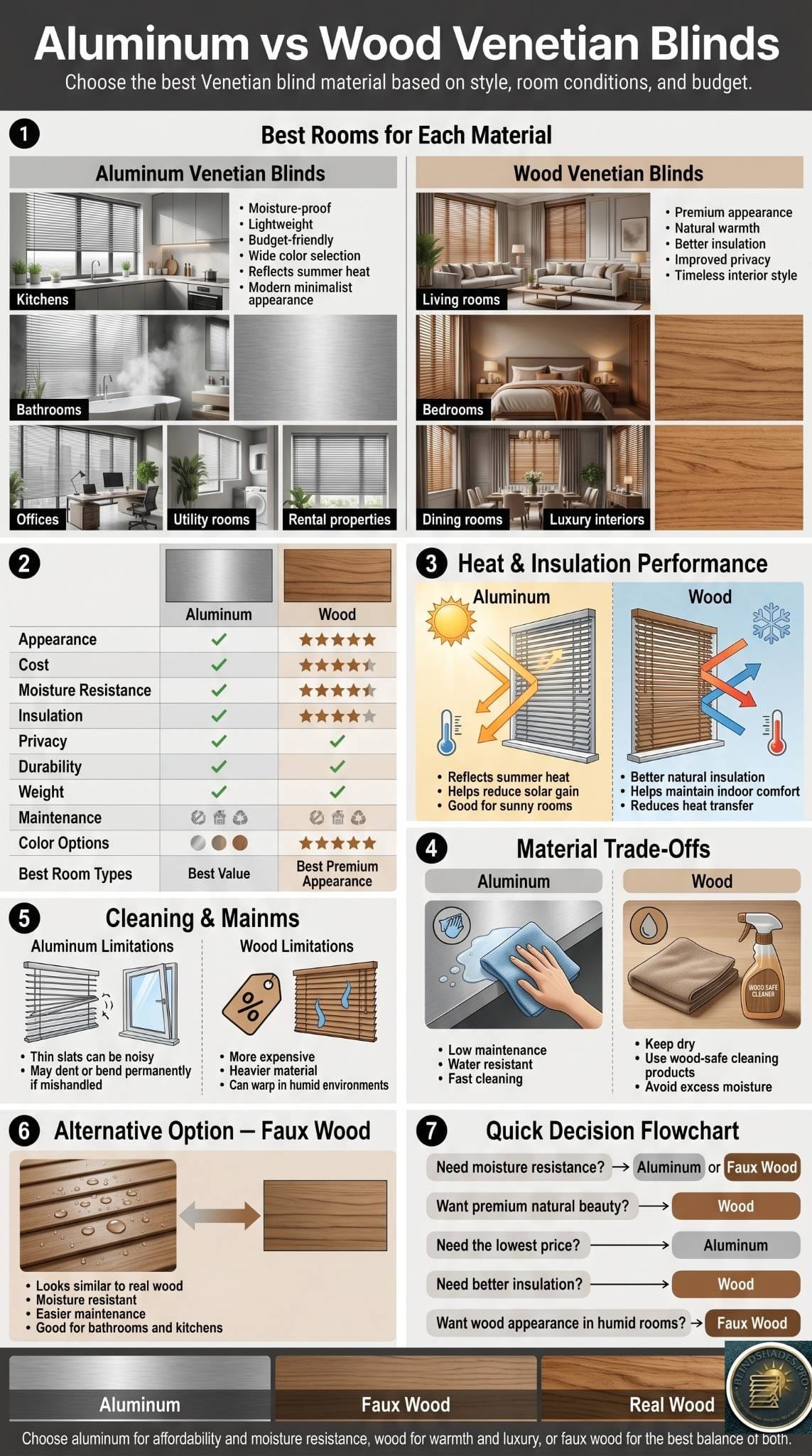 Aluminum vs Wood Venetian Blinds: Which Should You Choose
