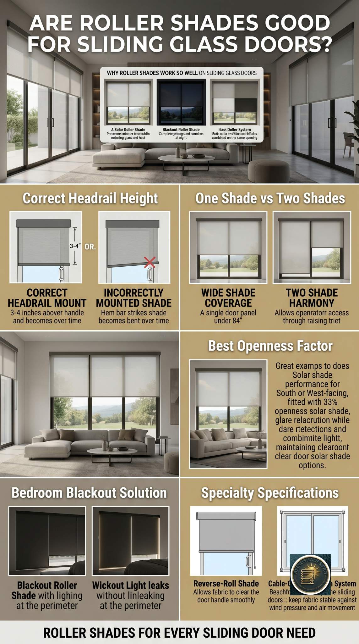 Are Roller Shades Good for Sliding Glass Doors